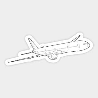 Airplane design airbus boeing flying Sticker